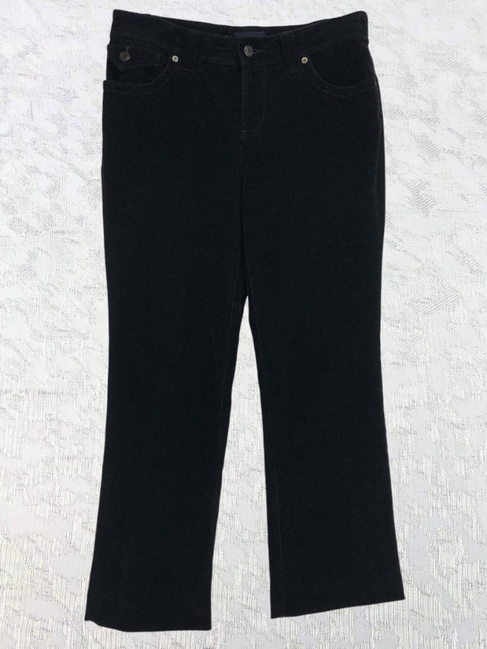 Sonoma Life & Style Black Corduroy Straight-Leg Stretch Western Pants Size 6